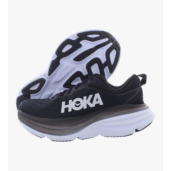 Hoka One One Shoes - Hoka Bondi 8 Women’s 9.5B Black White EUC